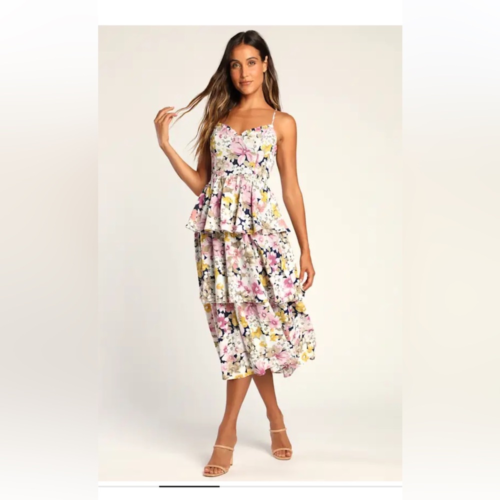 Floral Tiered Dress from Lulus